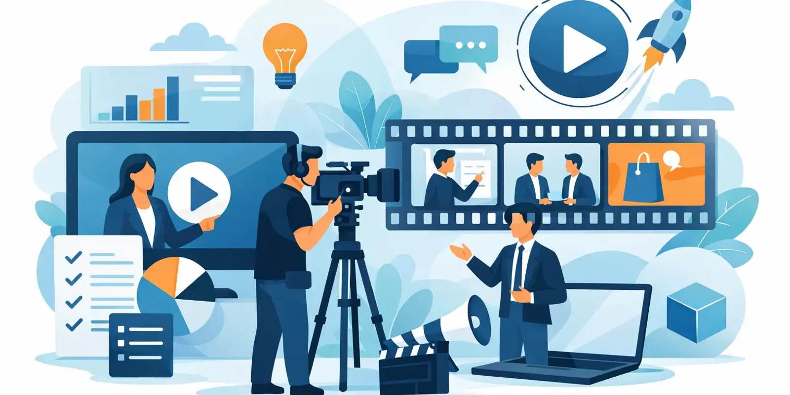 Illustration für den Artikel "Die besten Videotypen für Unternehmen"