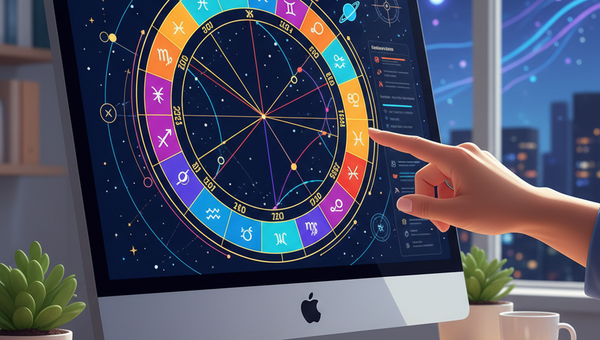 Натальная карта онлайн на экране компьютера - начало путешествия в самопознание