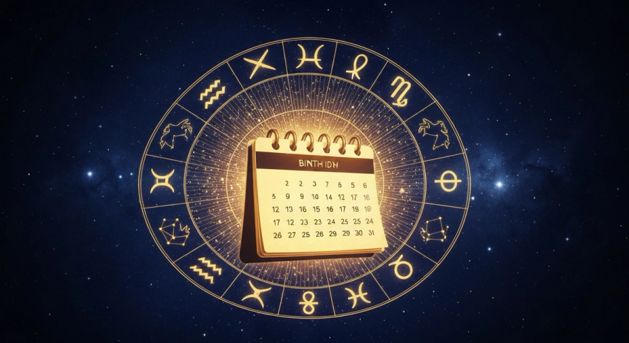 Нумерология по дате рождения - светящийся календарь в космической туманности