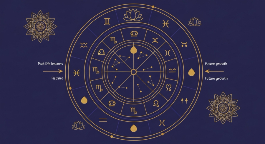 Кармическая ось Раху и Кету в натальной карте - кармический гороскоп