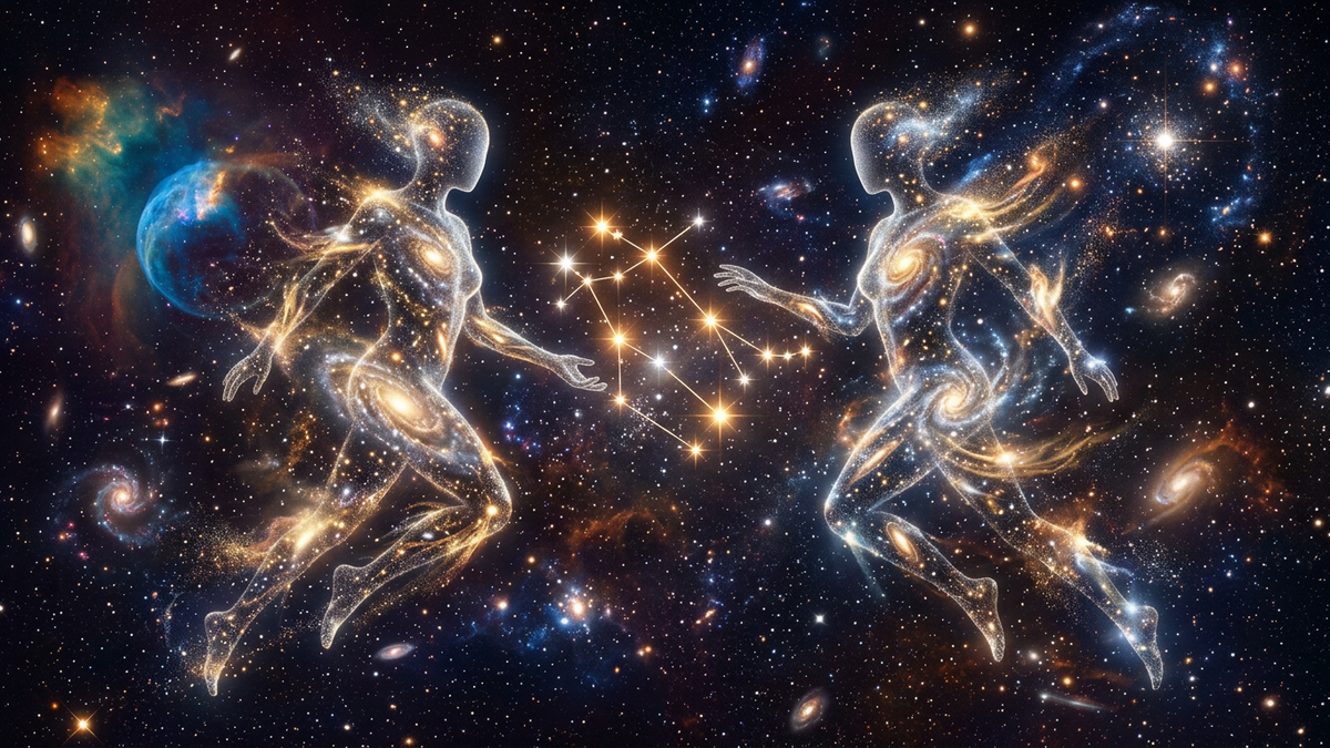 Gemini man personality — twin constellation energy representing duality and brilliance