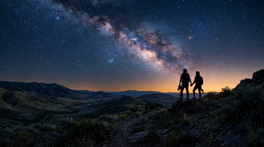 Sagittarius man in love — connection under open sky representing his relationship style