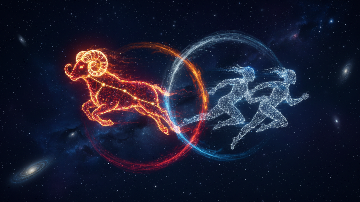 Ram and twin constellations in motion for Aries Gemini compatibility