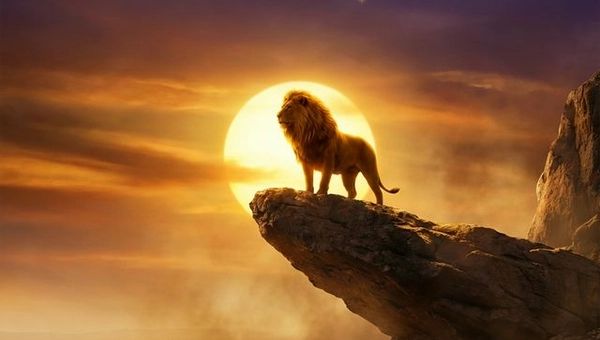 Leo symbolism with majestic golden lion surrounded by blazing sun rays and Leo constellation in cosmic sky