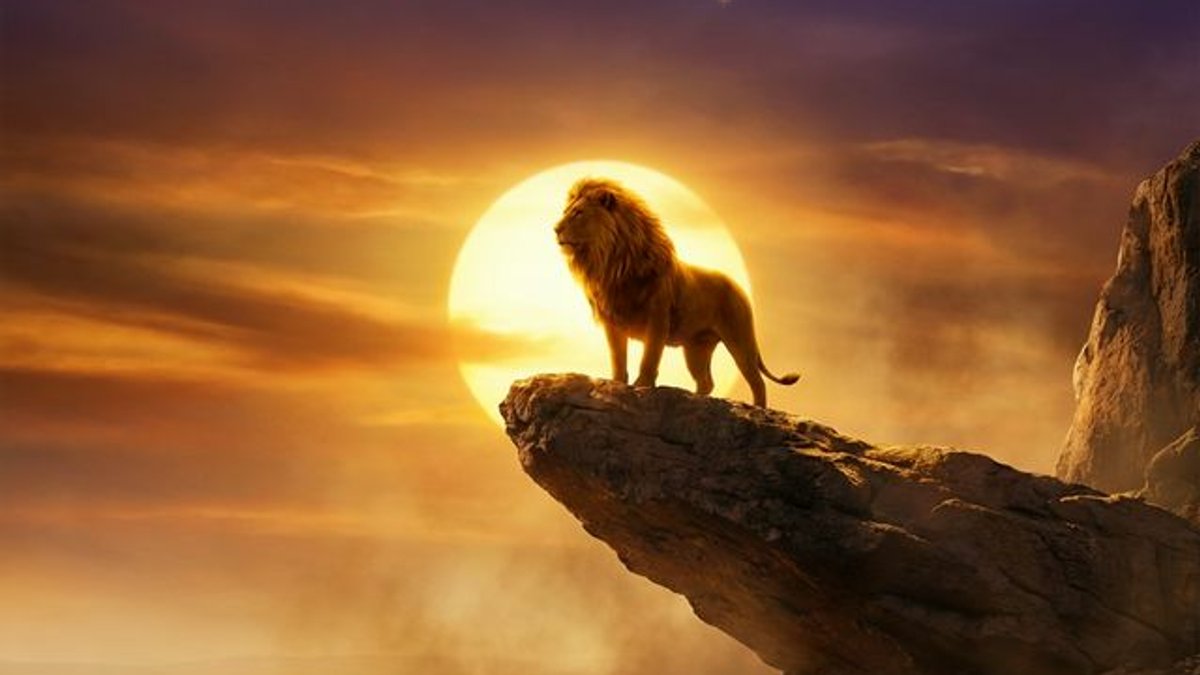 Leo symbolism with majestic golden lion surrounded by blazing sun rays and Leo constellation in cosmic sky