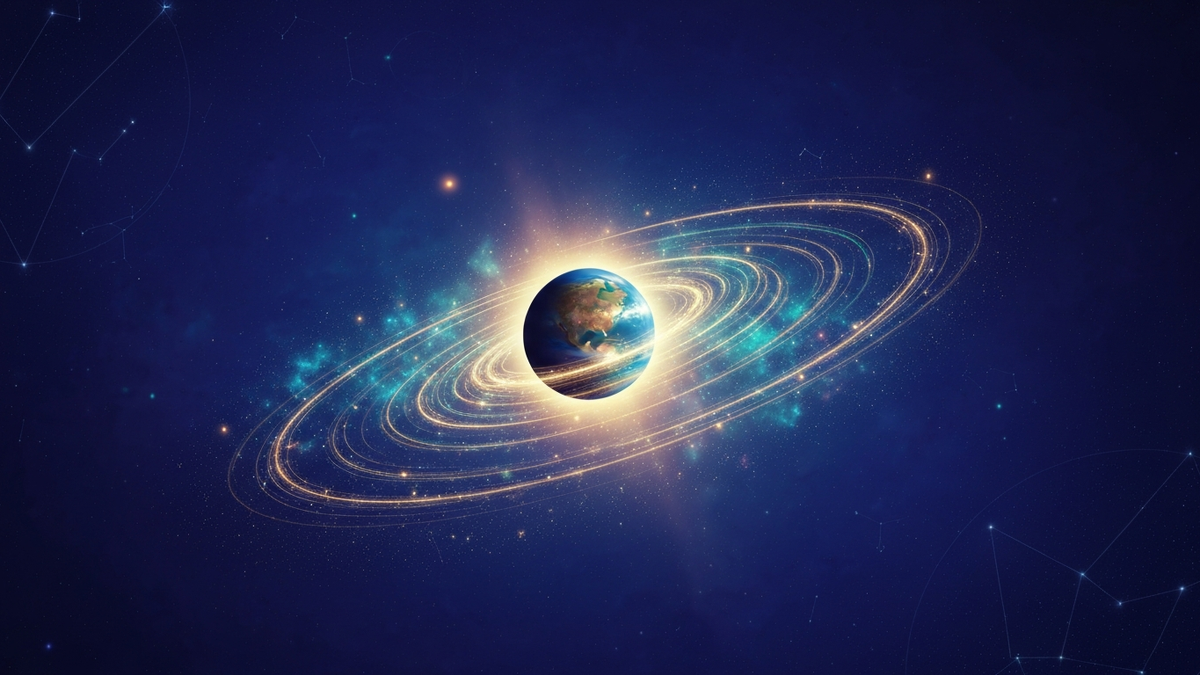 Ретроградный Меркурий 2026 - космическая сцена с планетой в ретроградном движении