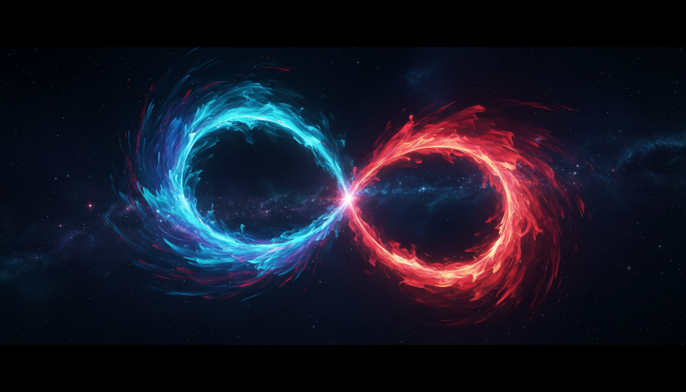 Aries Aquarius compatibility shown as scarlet fire lifted by electric blue air