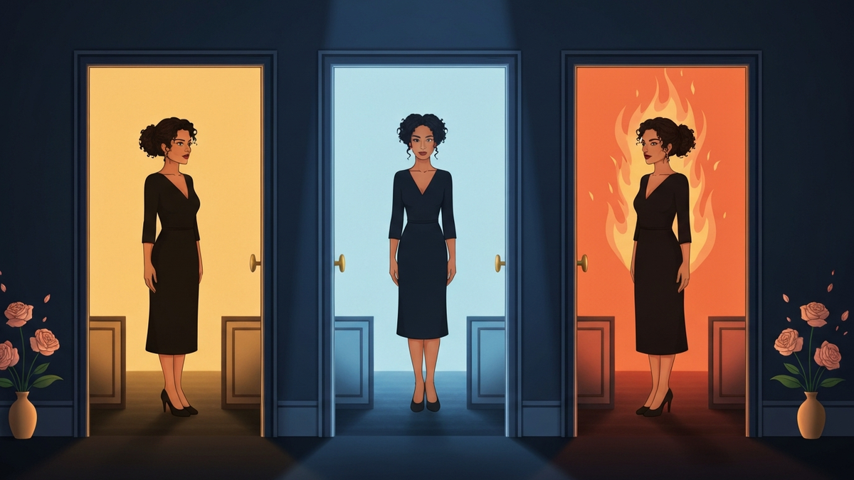 A woman facing repeating relationship doorways for a why do my relationships keep failing article