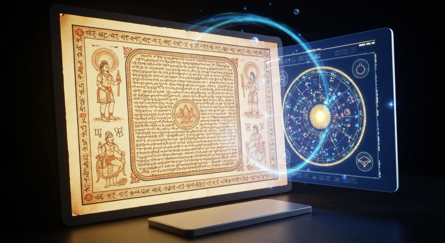 Человек изучает натальную карту - дома в астрологии и их значение