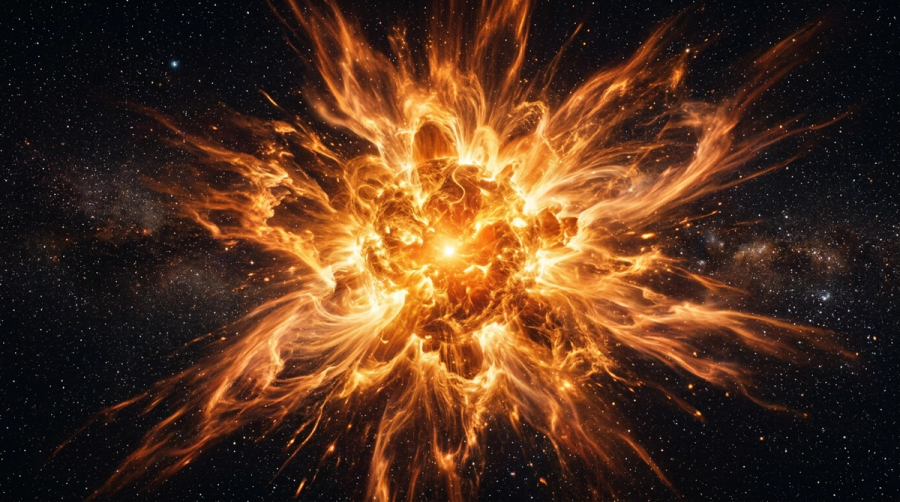 Leo man's solar nature — corona explosion representing his creative fire and need to shine