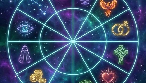 12 домов в астрологии - натальная карта с иконками каждого дома