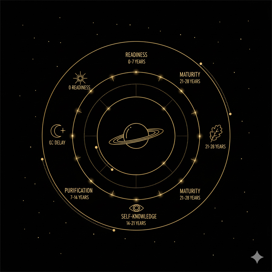 Этапы работы с Сатурном в натальной карте: от отсрочки к зрелости