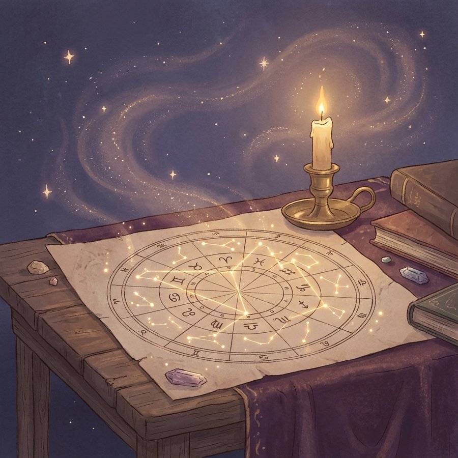 Циклическая диаграмма повторяющихся жизненных паттернов и их астрологического объяснения