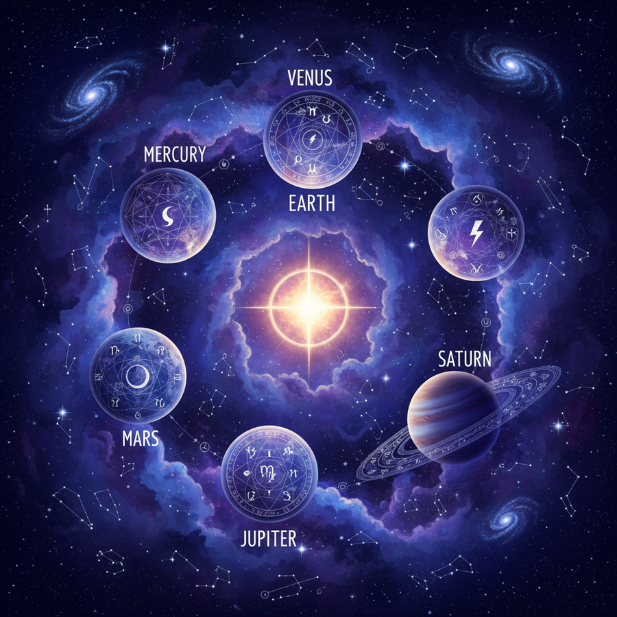 Astrological houses chart diagram