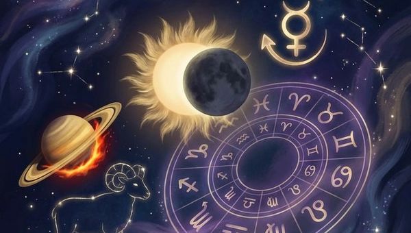Астрология февраль 2026 - Сатурн в Овне, солнечное затмение и зодиакальное колесо