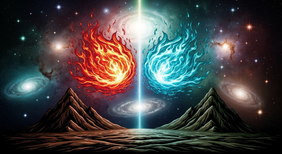 Огонь, вода, воздух и Земля как образ стихий и разного темперамента в паре