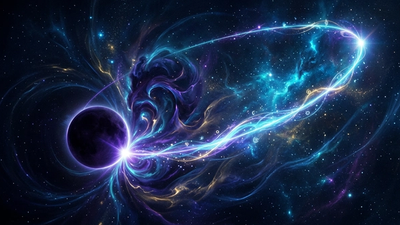 Cosmic art of a dark lunar apogee on a glowing nodal axis for north node conjunct lilith natal astrology