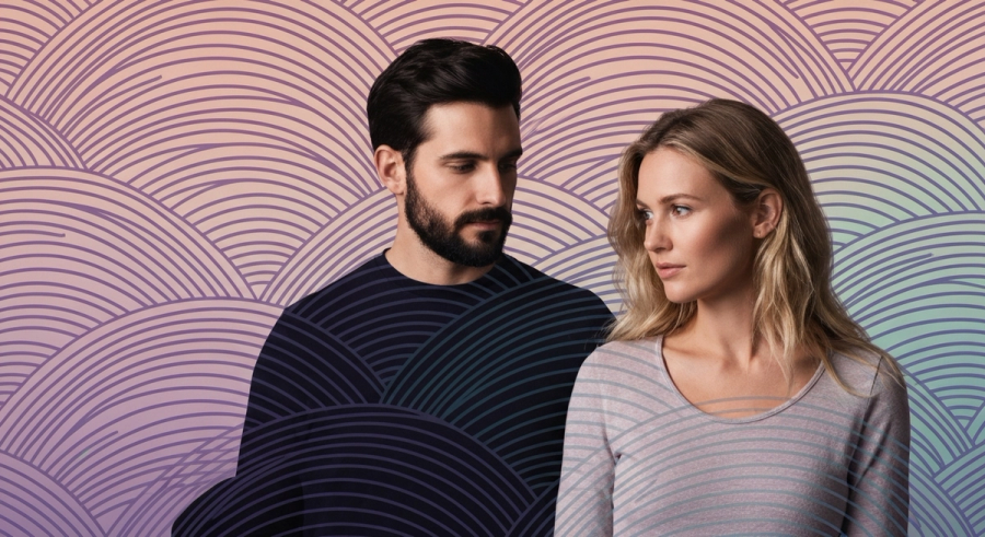 Пара на фоне синхронизированных и рассинхронизированных волн биоритмов