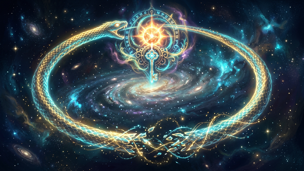 A centaur constellation rising over a dark cosmic horizon representing the chiron return at age 50