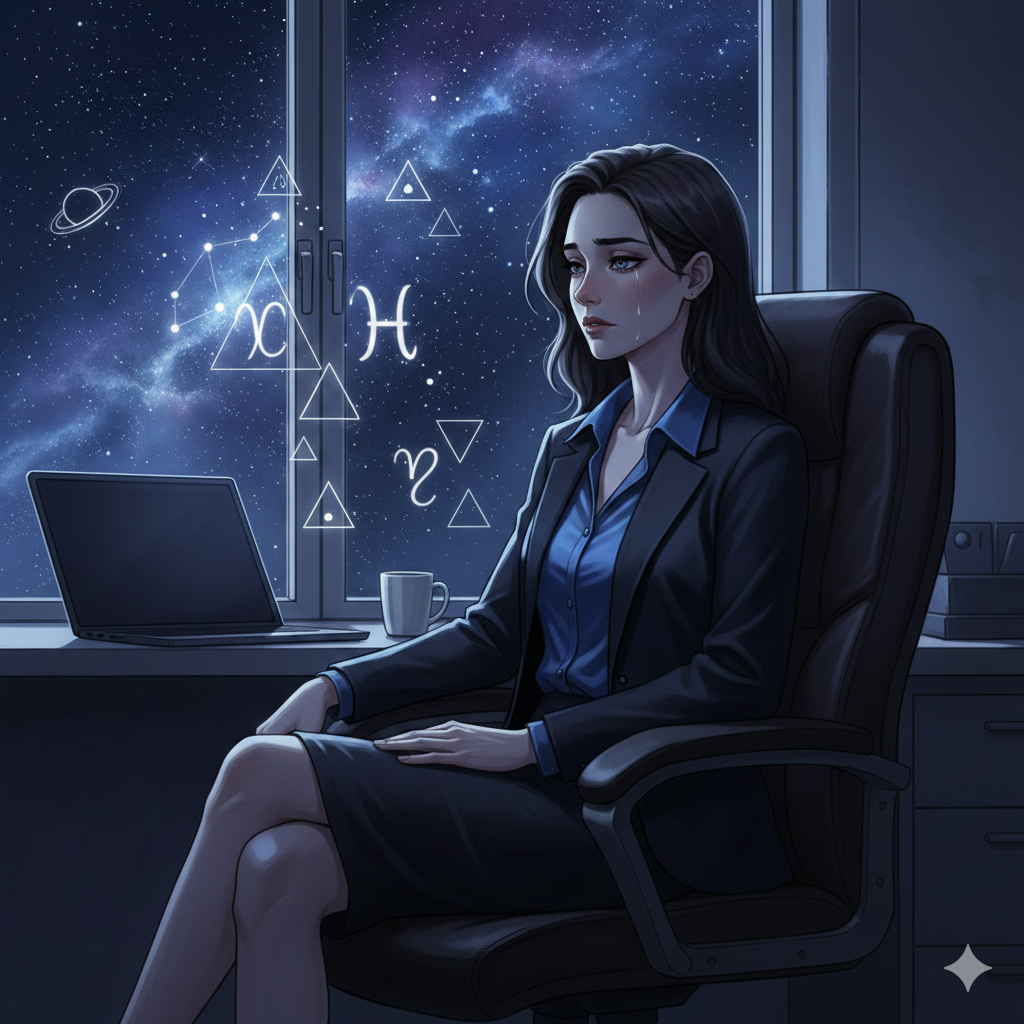 Портрет женщины-Козерога с двойственным выражением - холодная профессионалка с ранимым сердцем