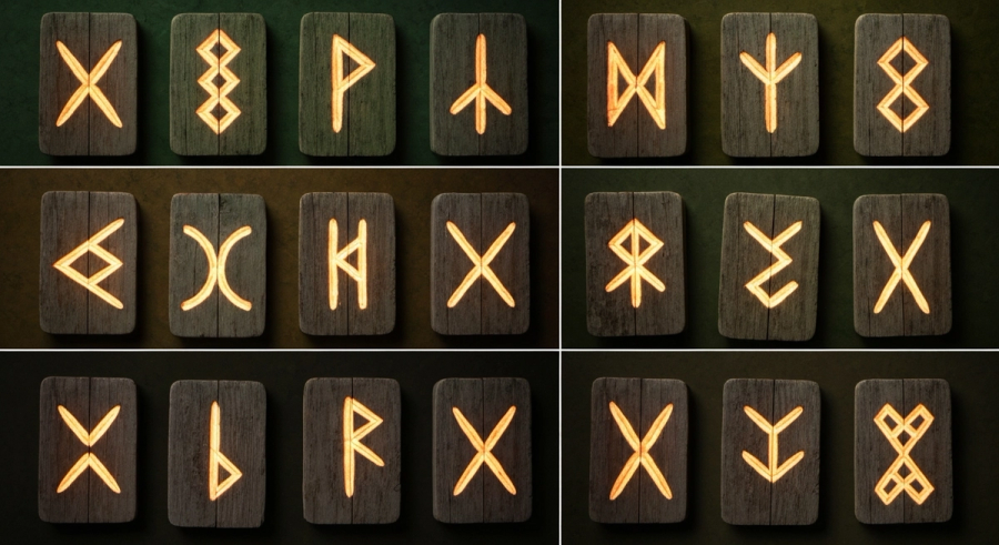 Старший Футарк - 24 руны в трёх аттах по восемь символов