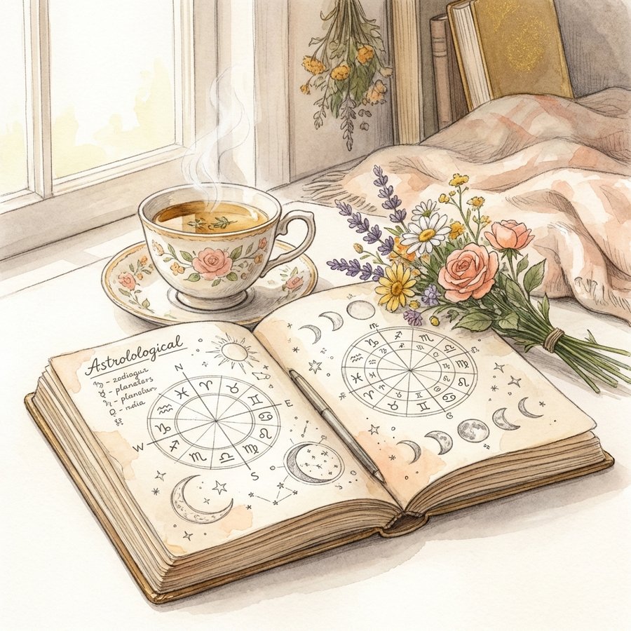 Астрологический дневник для анализа периодов брака и личных размышлений