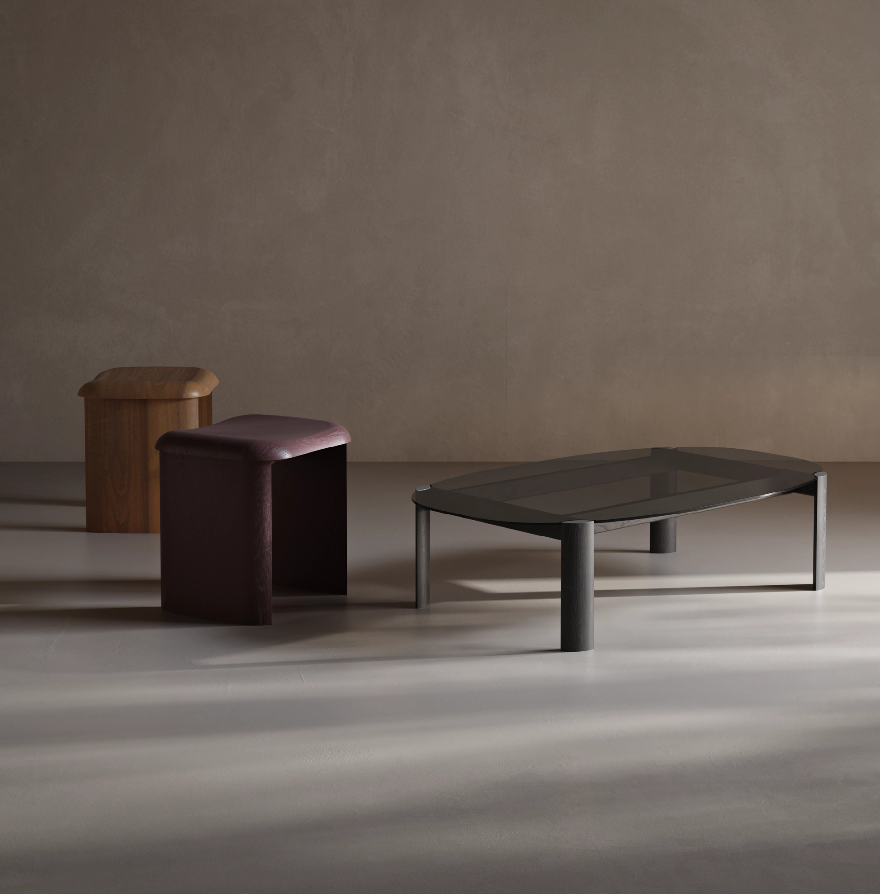 Elements stools and coffee table