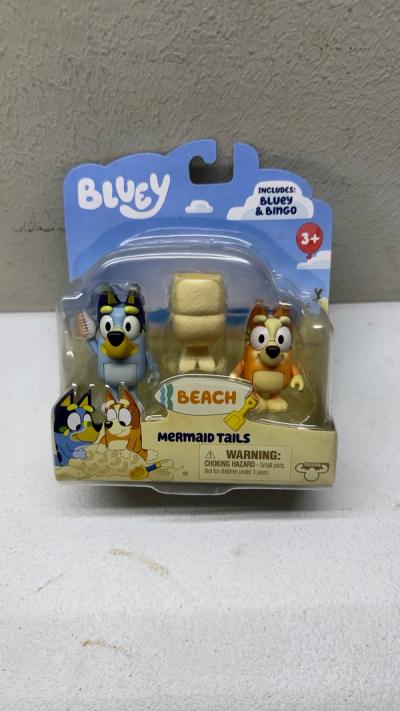Bluey Beach Mermaid Tails Set con Bluey y Bingo