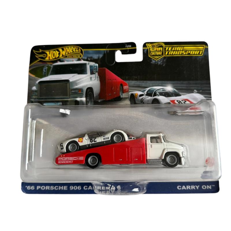 Hot Wheels Team Transport '66 Porsche 906 Carrera 6 y Carry On