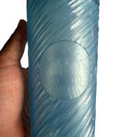 Vaso de Plástico Starbucks Azul con Textura en Relieve