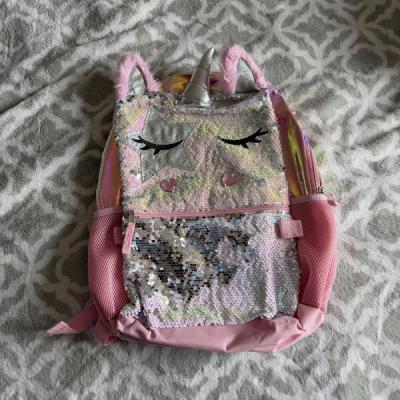 Mochila escolar de unicornio con lentejuelas