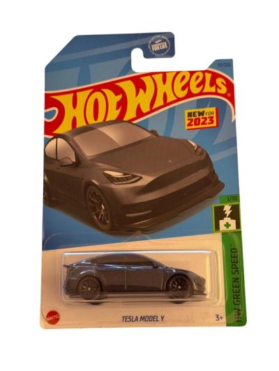 Hot Wheels Tesla Model Y Green Speed New For 2023