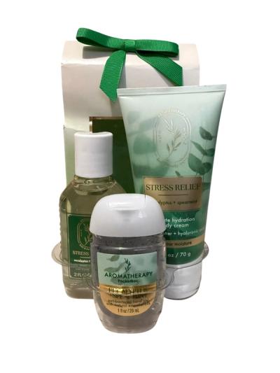 Set de Regalo Aromatherapy Stress Relief Eucalyptus Spearmint Bath & Body Works