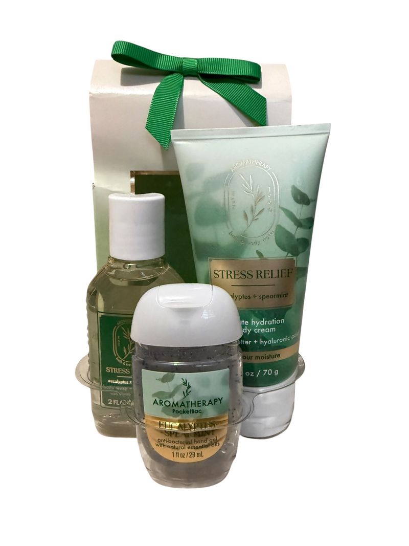Set de Regalo Aromatherapy Stress Relief Eucalyptus Spearmint Bath & Body Works