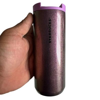 Termo de Acero Inoxidable Starbucks Morado con Brillos