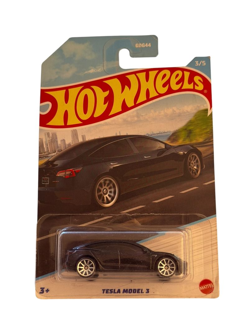 Hot Wheels Tesla Model 3 Negro GDG44 3/5
