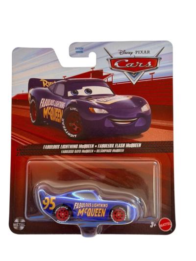 Auto de juguete de metal Mattel Disney Pixar Cars Fabulous Lightning McQueen en empaque de cartón