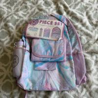 Set de Mochila con Estampado Marmolado y Lentejuelas