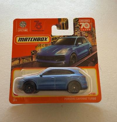 Matchbox Porsche Cayenne Turbo Azul Edición 70 Años
