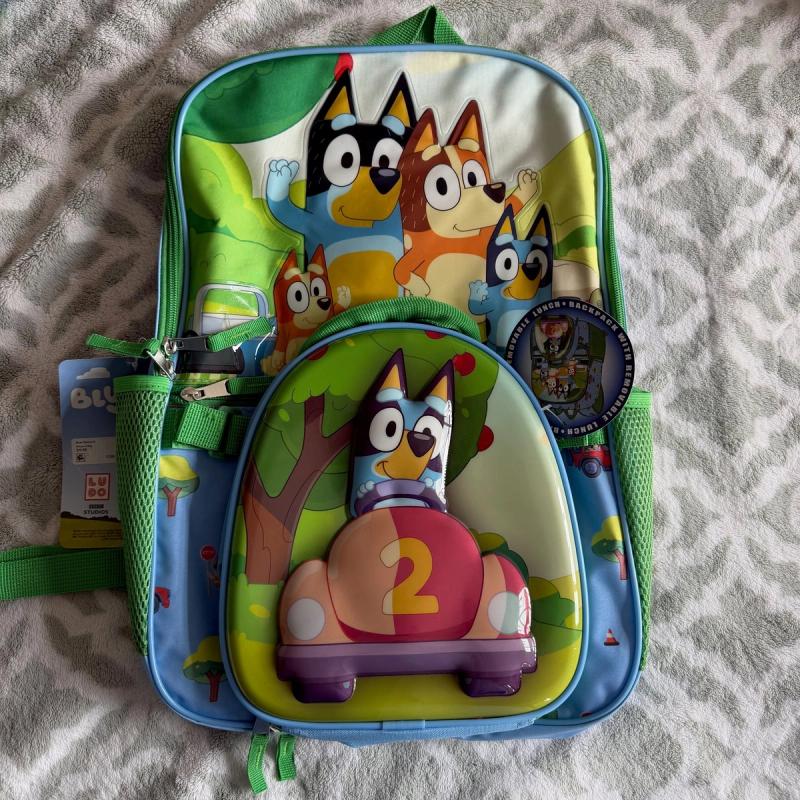Mochila Bluey con lonchera removible 3D