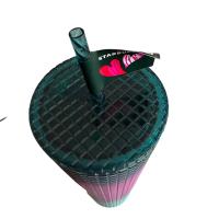 Vaso Starbucks Cold Cup Texturizado Degradado Verde y Rosado con Popote