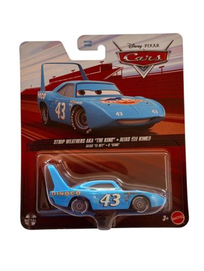 Auto miniatura azul numero 43 Strip Weathers The King de Disney Pixar Cars en su empaque original