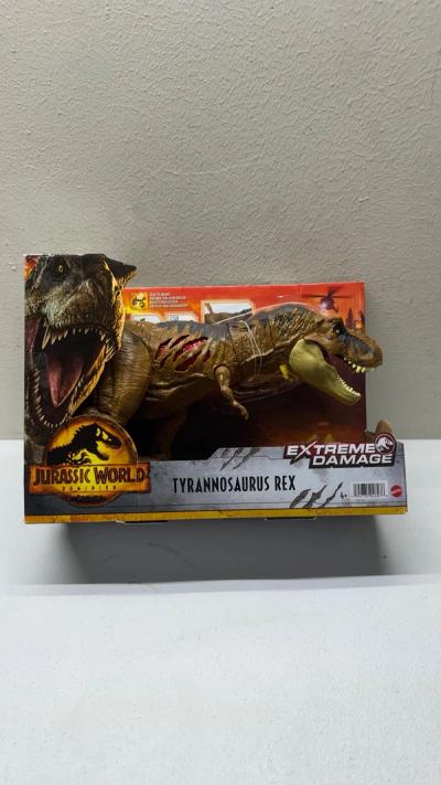 Figura de Dinosaurio Tyrannosaurus Rex Extreme Damage Jurassic World Dominion Mattel