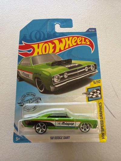 Hot Wheels '68 Dodge Dart HW Speed Graphics Mopar Verde
