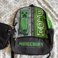 Minecraft 3pc Set Backpack Lunch Kit Keychain