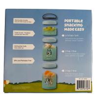 Set de 3 contenedores apilables para snack Whiskware diseño Bluey