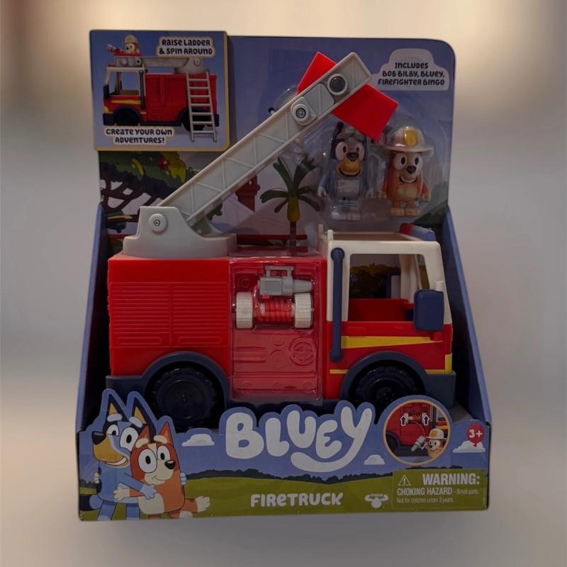 Camión de Bomberos de Bluey con Figuras y Escalera Giratoria