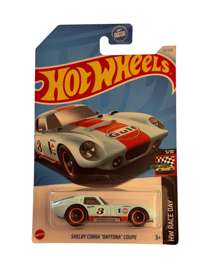 Hot Wheels Shelby Cobra Daytona Coupe Gulf Edicion HW Race Day