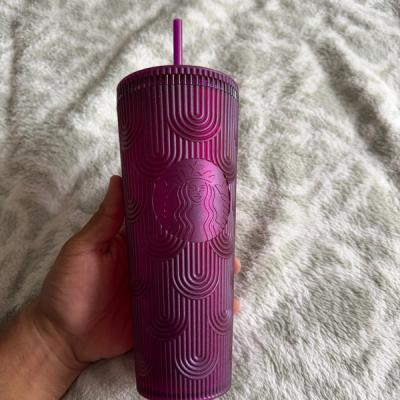 Vaso Starbucks Cold Cup Morado con Diseño de Arcos