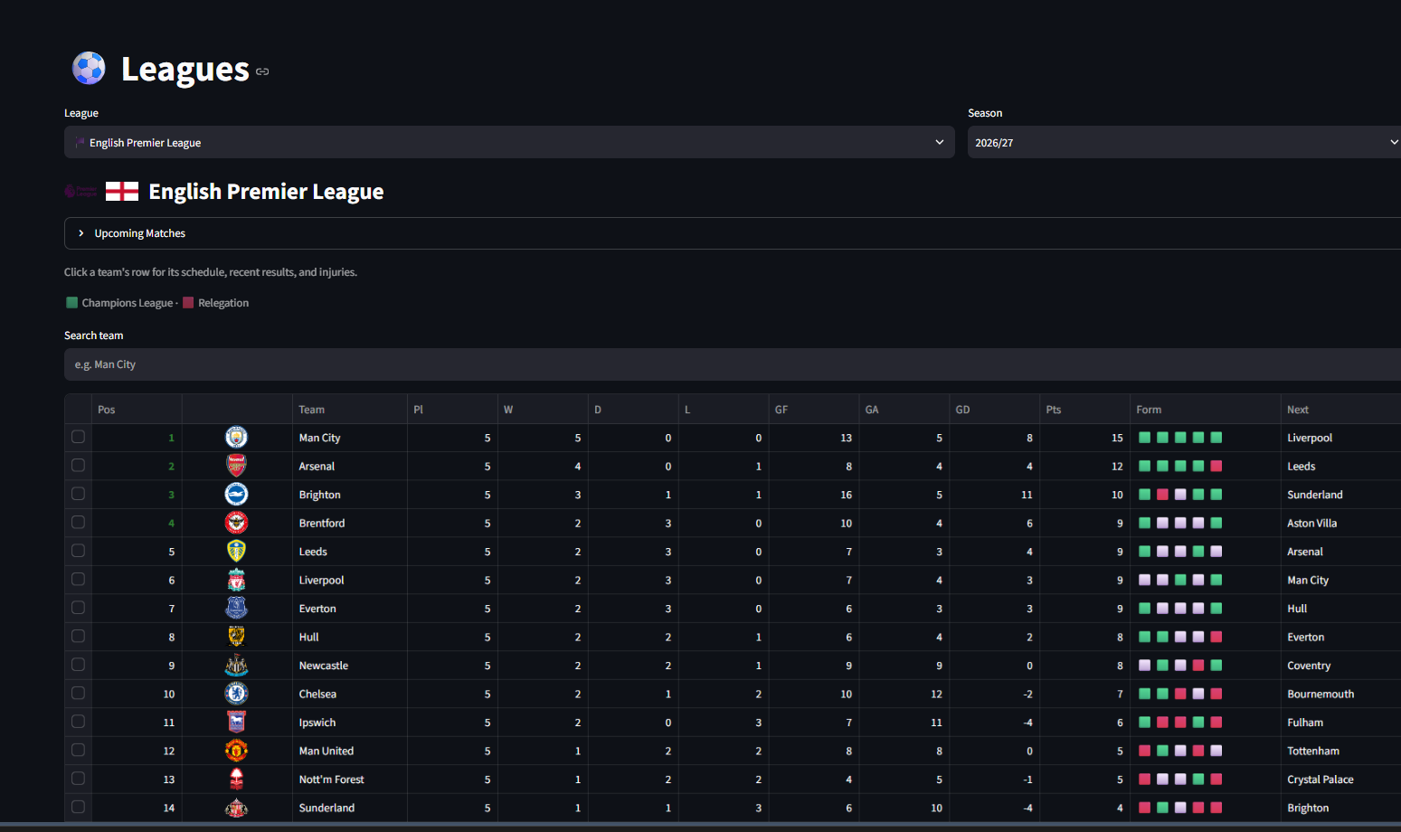 Football Match Predictor preview